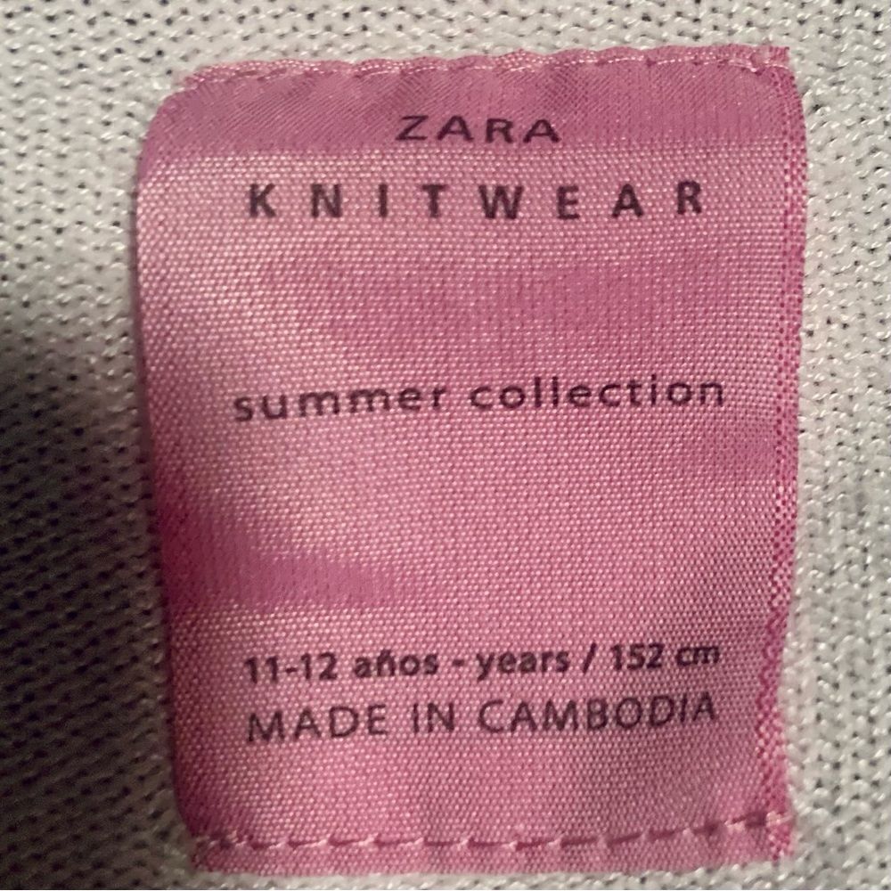 Zara Pink Knit Open Front Cardigan Sweater Size Small - Picture 7 of 8